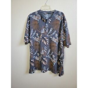 Alexander Julian Colours Men's Orangic Blend Palm Tree Casual Shirt Size - 4X